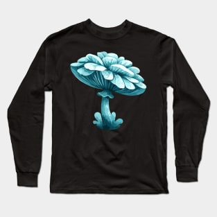 Blue Mushroom Long Sleeve T-Shirt